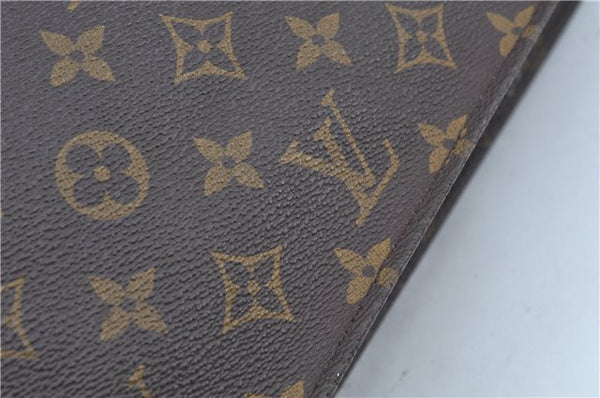 Authentic Louis Vuitton Monogram Sac Plat Hand Bag M51140 LV J9535