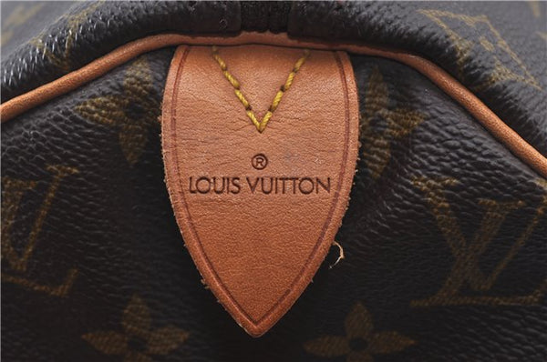 Authentic Louis Vuitton Monogram Speedy 40 Hand Boston Bag LV J9537