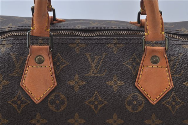 Authentic Louis Vuitton Monogram Speedy 40 Hand Boston Bag LV J9537