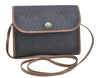 Authentic Christian Dior Honeycomb Shoulder Cross Bag PVC Leather Black CD J9540