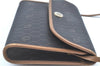 Authentic Christian Dior Honeycomb Shoulder Cross Bag PVC Leather Black CD J9540