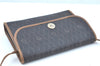 Authentic Christian Dior Honeycomb Shoulder Cross Bag PVC Leather Black CD J9540