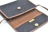 Authentic Christian Dior Honeycomb Shoulder Cross Bag PVC Leather Black CD J9540