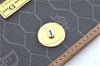 Authentic Christian Dior Honeycomb Shoulder Cross Bag PVC Leather Black CD J9540