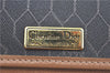 Authentic Christian Dior Honeycomb Shoulder Cross Bag PVC Leather Black CD J9540