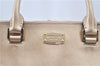 Authentic Michael Kors 2Way Shoulder Cross Body Tote Bag Leather Gold J9544