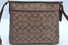 Auth COACH Signature Shoulder Cross Bag Purse PVC Leather F29210 Brown J9546