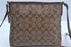 Auth COACH Signature Shoulder Cross Bag Purse PVC Leather F29210 Brown J9546