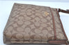 Auth COACH Signature Shoulder Cross Bag Purse PVC Leather F29210 Brown J9546