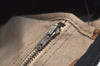 Authentic Christian Dior Trotter Hand Boston Bag Purse Canvas Leather Blue J9550