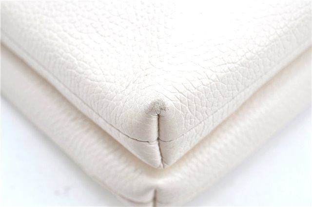 Authentic COACH 2Way Shoulder Cross Clutch Bag Purse Leather F38273 White J9555