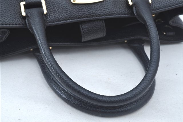 Authentic Michael Kors 2Way Shoulder Cross Body Hand Bag Leather Black J9559