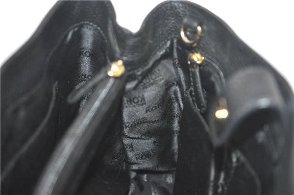 Authentic Michael Kors 2Way Shoulder Cross Body Hand Bag Leather Black J9559
