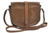 Authentic CELINE Macadam Blason Shoulder Cross Body Bag PVC Leather Beige J9561