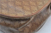 Authentic CELINE Macadam Blason Shoulder Cross Body Bag PVC Leather Beige J9561