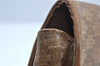 Authentic CELINE Macadam Blason Shoulder Cross Body Bag PVC Leather Beige J9561