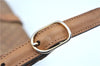 Authentic CELINE Macadam Blason Shoulder Cross Body Bag PVC Leather Beige J9561