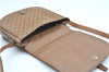 Authentic CELINE Macadam Blason Shoulder Cross Body Bag PVC Leather Beige J9561