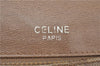 Authentic CELINE Macadam Blason Shoulder Cross Body Bag PVC Leather Beige J9561