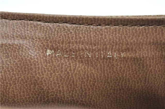 Authentic CELINE Macadam Blason Shoulder Cross Body Bag PVC Leather Beige J9561