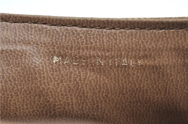 Authentic CELINE Macadam Blason Shoulder Cross Body Bag PVC Leather Beige J9561