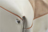 Auth Ferragamo Gancini Canvas Leather Shoulder Tote Bag Purse Beige Ivory J9562