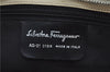 Auth Ferragamo Gancini Canvas Leather Shoulder Tote Bag Purse Beige Ivory J9562