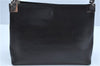 Authentic Salvatore Ferragamo Leather Shoulder Bag Purse Black J9564