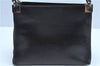 Authentic Salvatore Ferragamo Leather Shoulder Bag Purse Black J9564
