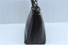 Authentic Salvatore Ferragamo Leather Shoulder Bag Purse Black J9564