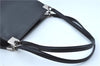 Authentic Salvatore Ferragamo Leather Shoulder Bag Purse Black J9564
