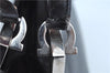 Authentic Salvatore Ferragamo Leather Shoulder Bag Purse Black J9564