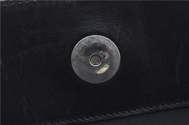 Authentic Salvatore Ferragamo Leather Shoulder Bag Purse Black J9564