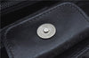 Authentic Salvatore Ferragamo Leather Shoulder Bag Purse Black J9564