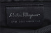 Authentic Salvatore Ferragamo Leather Shoulder Bag Purse Black J9564
