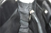 Authentic Salvatore Ferragamo Leather Shoulder Bag Purse Black J9564