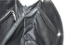 Authentic Salvatore Ferragamo Leather Shoulder Bag Purse Black J9564