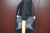Authentic Salvatore Ferragamo Leather Shoulder Bag Purse Black J9564