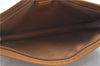 Authentic GUCCI Micro GG PVC Leather Clutch Hand Bag Purse Brown J9574
