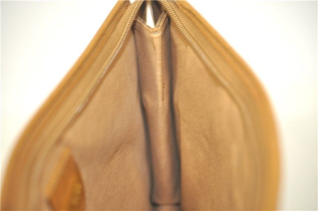 Authentic GUCCI Micro GG PVC Leather Clutch Hand Bag Purse Brown J9574