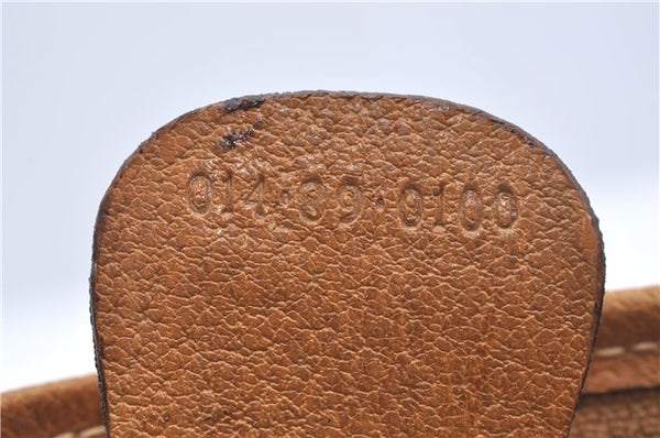 Authentic GUCCI Micro GG PVC Leather Clutch Hand Bag Purse Brown J9574