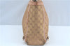 Authentic GUCCI Abbey Shoulder Tote Bag GG Canvas Leather 141472 Gold Pink J9578