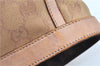Authentic GUCCI Abbey Shoulder Tote Bag GG Canvas Leather 141472 Gold Pink J9578