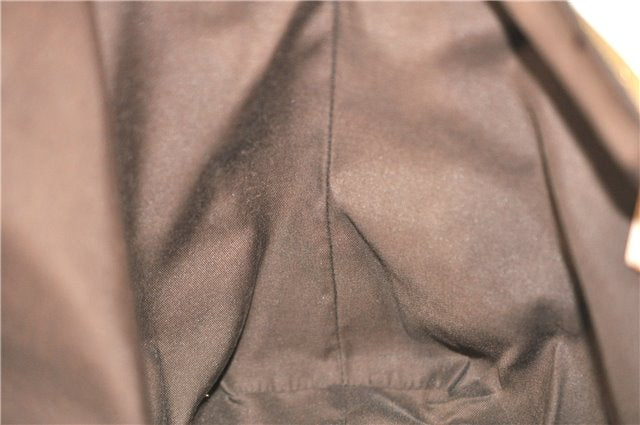 Authentic GUCCI Abbey Shoulder Tote Bag GG Canvas Leather 141472 Gold Pink J9578