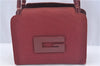 Authentic GUCCI Shoulder Hand Bag Purse Nylon Leather Red Junk J9582