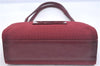 Authentic GUCCI Shoulder Hand Bag Purse Nylon Leather Red Junk J9582