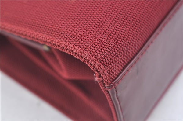 Authentic GUCCI Shoulder Hand Bag Purse Nylon Leather Red Junk J9582