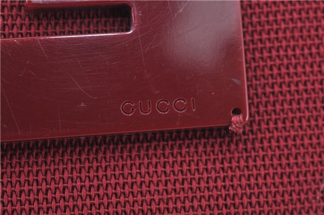 Authentic GUCCI Shoulder Hand Bag Purse Nylon Leather Red Junk J9582