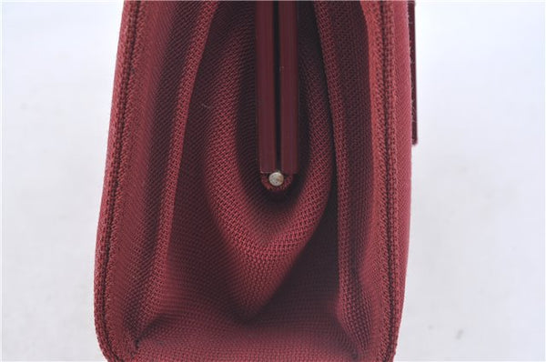 Authentic GUCCI Shoulder Hand Bag Purse Nylon Leather Red Junk J9582