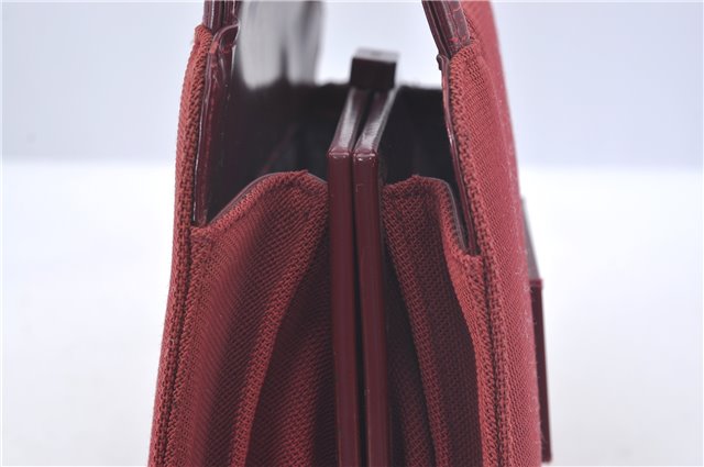 Authentic GUCCI Shoulder Hand Bag Purse Nylon Leather Red Junk J9582